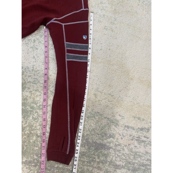 KUHL TEAM 1/4 ZIP LARGE PULLOVER 100% MERINO WOOL SWEATER KNIT RED THUMBHOLE - Picture 7 of 12